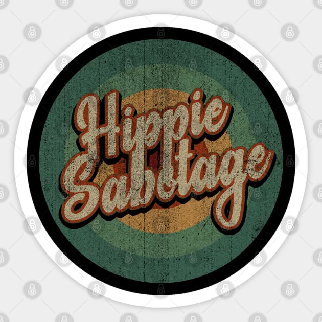 Circle Retro Vintage Hippie Sabotage Sticker by Jokowow